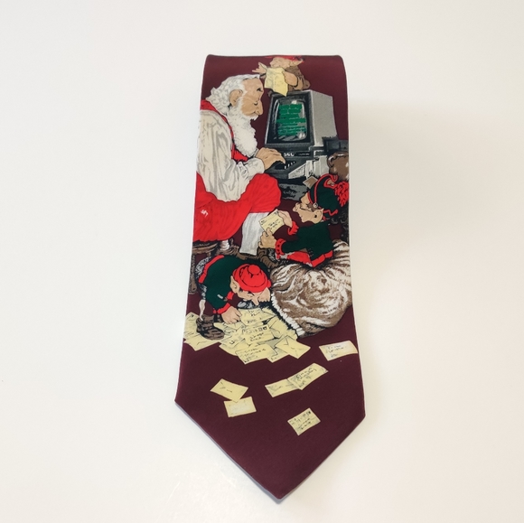 Vintage The Saturday Evening Post Christmas Tie - Picture 6 of 9